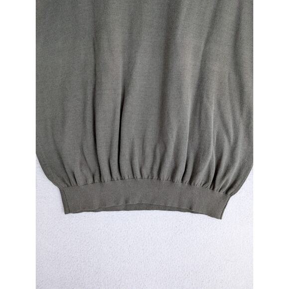 Vintage Norm Thompson Sweater Mens XL Green Silk Blend Ribbed Soft Lightweight - Picture 14 of 16